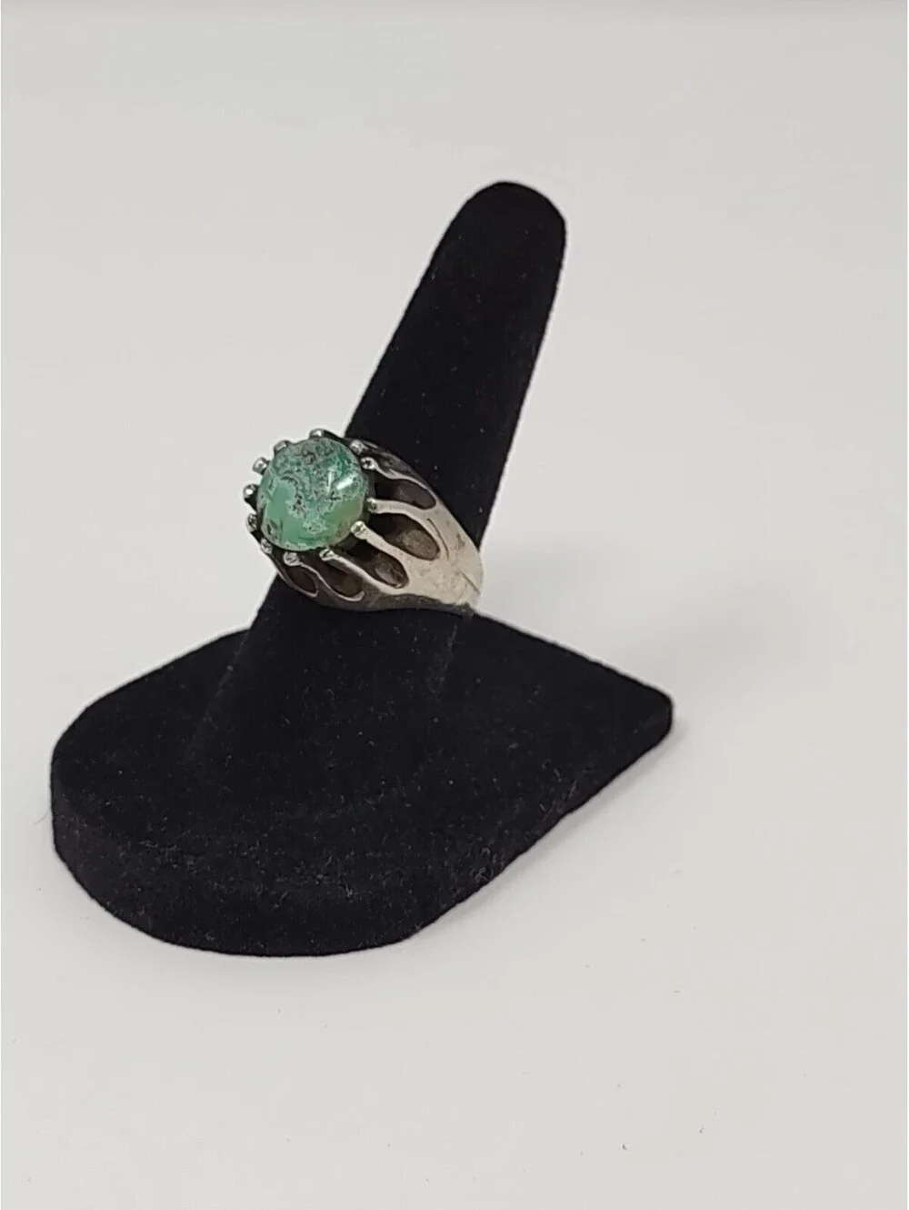 Vintage Sterling Silver 925 Turquoise Statement Ring 5.5